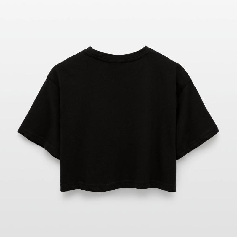 Oversize cropped T-skjorte for kvinner