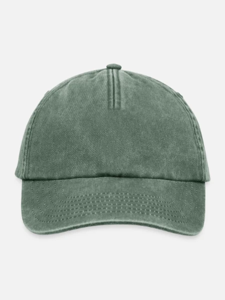 Relaxed Vintage Cap - Vintage Flaschengrün  - Vorne