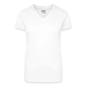 Organic Women's V-Neck T-Shirt - white - Front