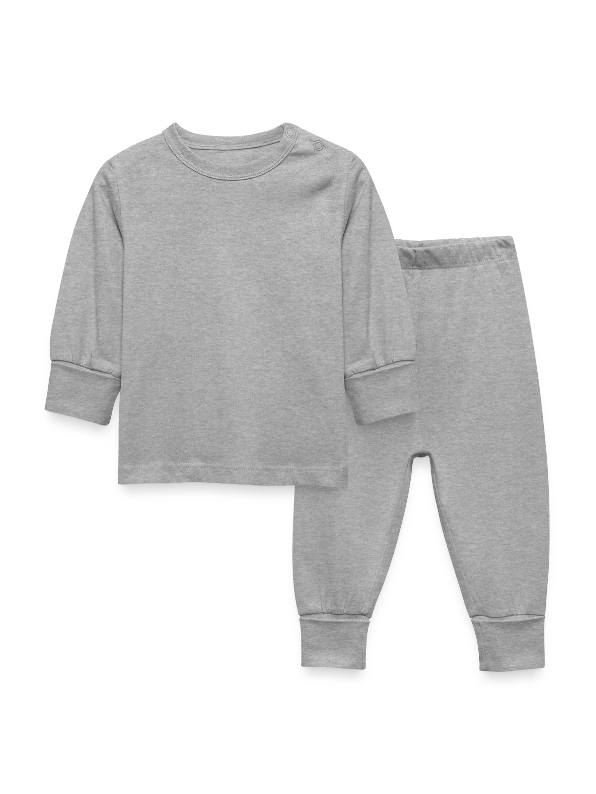 Baby Sleepsuit - heather grey - Front