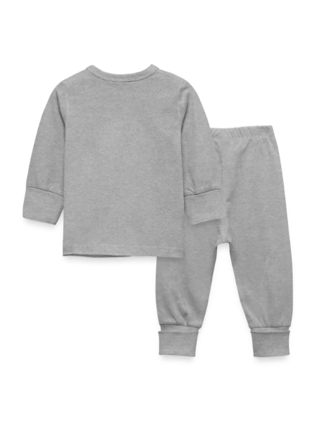 Baby Sleepsuit - heather grey - Back