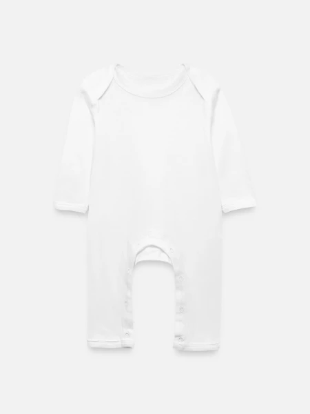 Grenouillère bio Bébé - blanc - Devant
