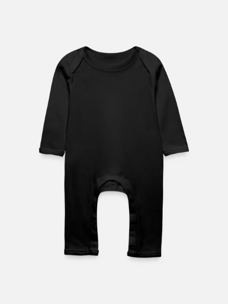 Grenouillère bio Bébé - noir - Devant