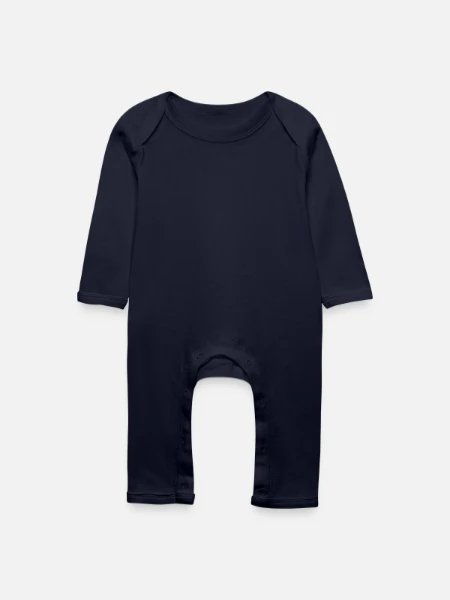 Baby Organic Romper - navy - Front