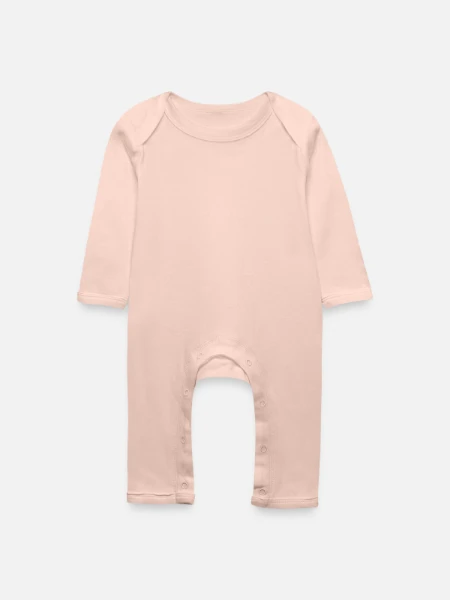 Grenouillère bio Bébé - rose cristal - Devant