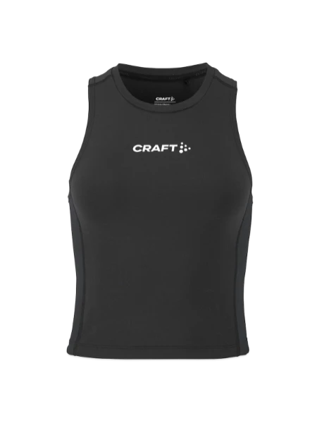 CRAFT Rush 2.0 Frauen Crop Singlet - Schwarz - Vorne