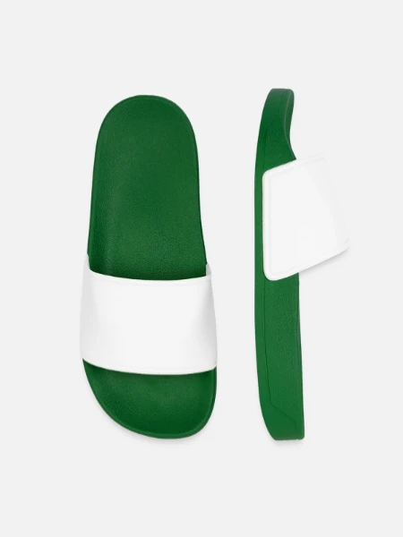 Women’s Pool Sliders - dark green - Front