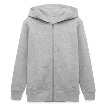 Veste à capuche ado bio Stanley/Stella - gris chiné - Devant - AI Model Teenager Male light (155cm)