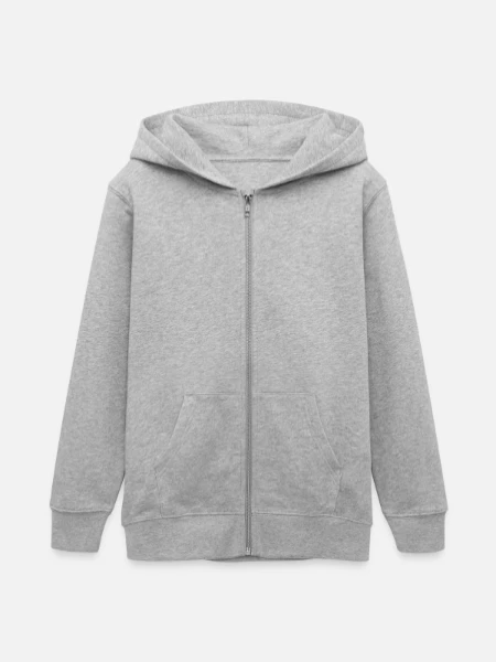 Veste à capuche ado bio Stanley/Stella - gris chiné - Devant