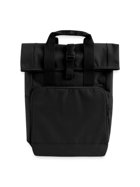 Sac à dos Roll Top à deux anses - noir - Devant