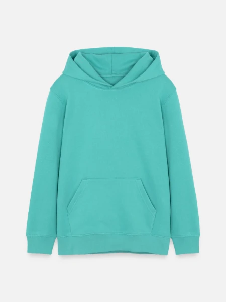 Sweat à capuche ado bio Stanley/Stella - bleu piscine - Devant