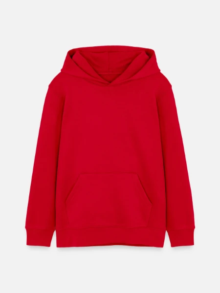 Sweat à capuche ado bio Stanley/Stella - rouge - Devant
