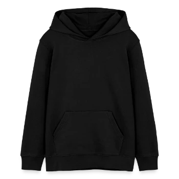 Sweat à capuche ado bio Stanley/Stella - noir - Devant - AI Model Teenager Male light (155cm)