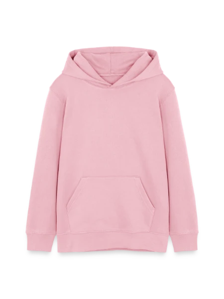 Sweat à capuche ado bio Stanley/Stella - rose pâle - Devant