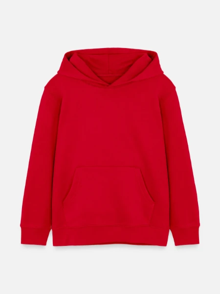 Sweat à capuche enfant bio Stanley/Stella - rouge - Devant