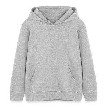 Sweat à capuche enfant bio Stanley/Stella - gris chiné - Devant - AI Model Kid Female (0cm)