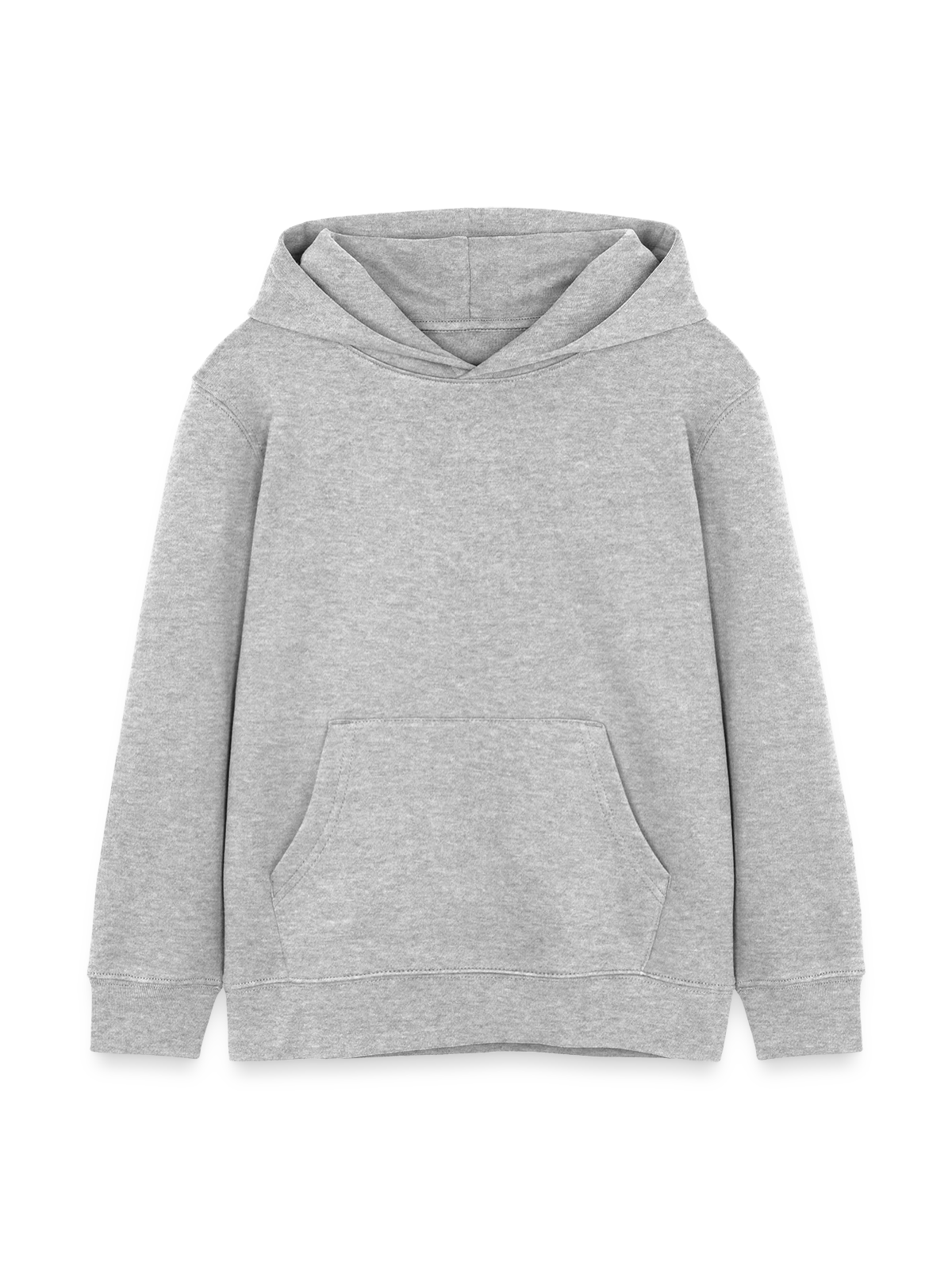 Sweat à capuche enfant bio Stanley/Stella - gris chiné - Devant