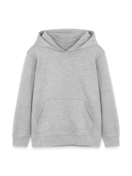 Kids Organic Hoodie by Stanley/Stella - heather grey - Front