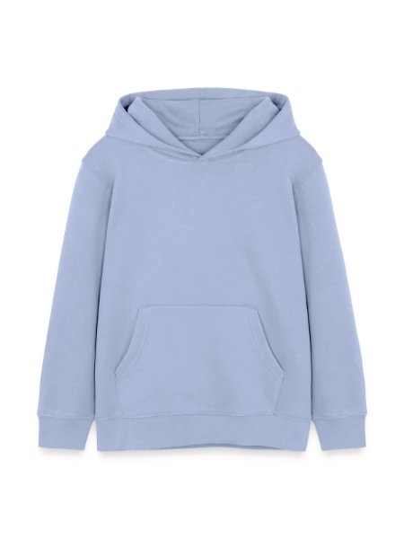 Sweat à capuche enfant bio Stanley/Stella - ciel - Devant
