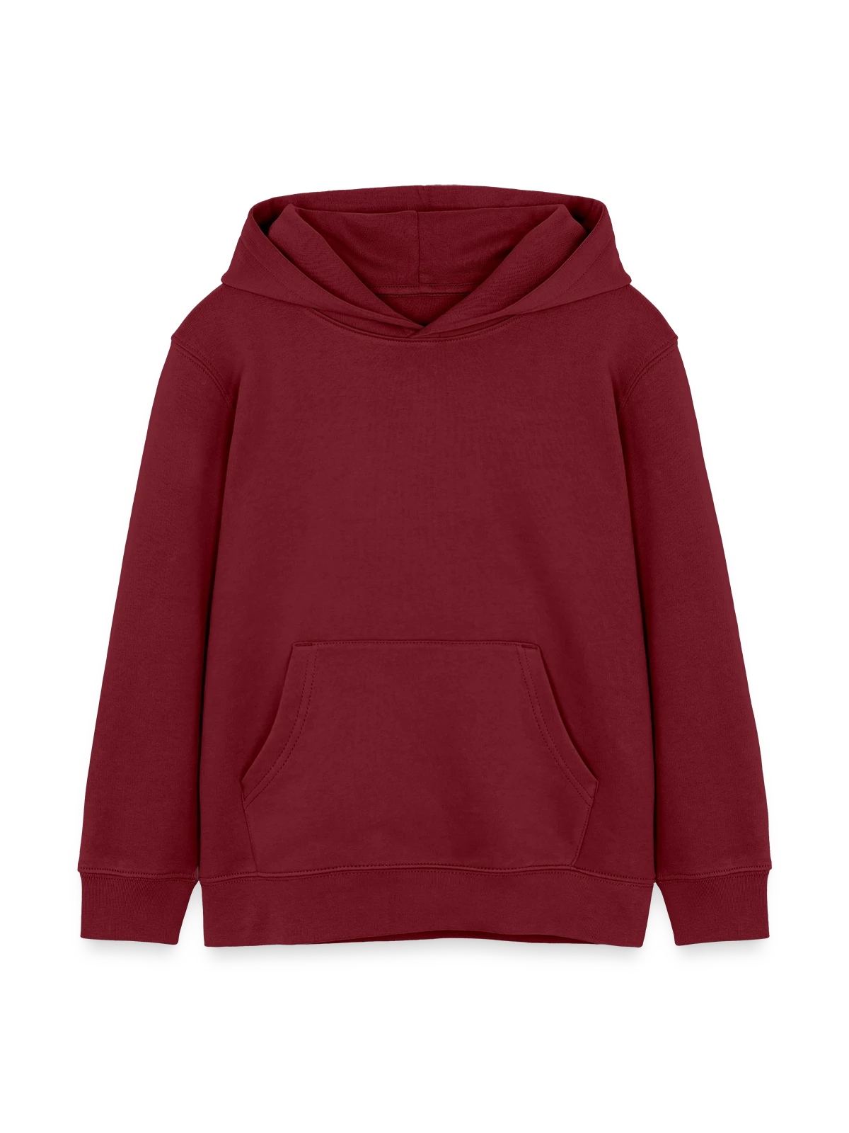 Sweat à capuche enfant bio Stanley/Stella - bordeaux - Devant