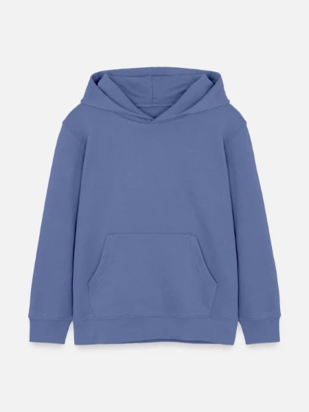 Sweat à capuche enfant bio Stanley/Stella - bleu - Devant