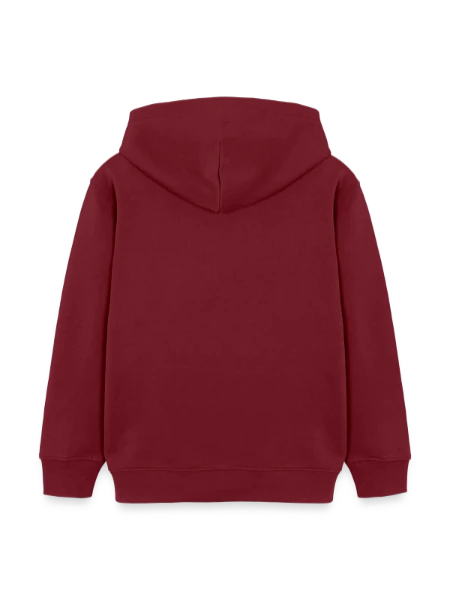 Sweat à capuche enfant bio Stanley/Stella - bordeaux - Dos