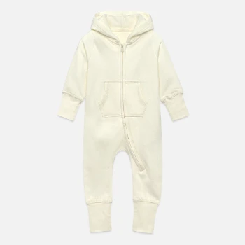 Grenouillère à capuche bio en molleton Bébé