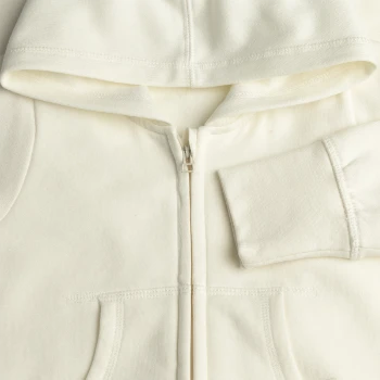 Tutina con cappuccio felpata ecologica per neonato