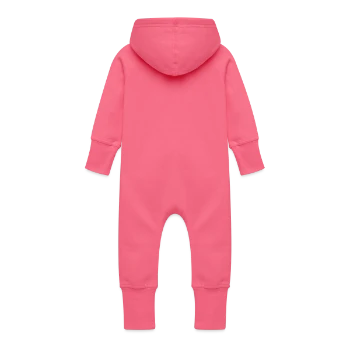 Grenouillère à capuche bio en molleton Bébé - fuchsia - Dos