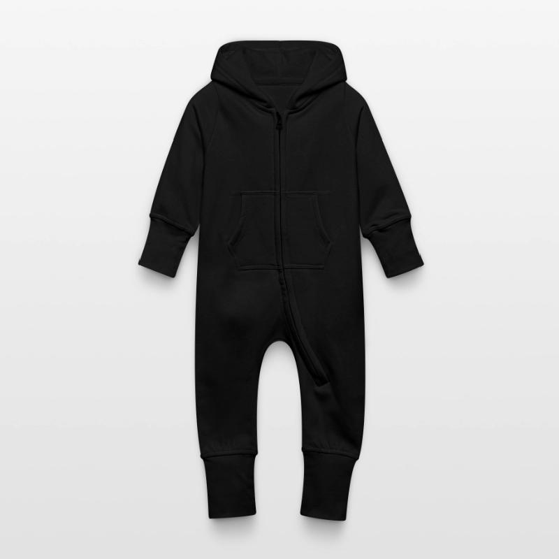 Grenouillère à capuche bio en molleton Bébé