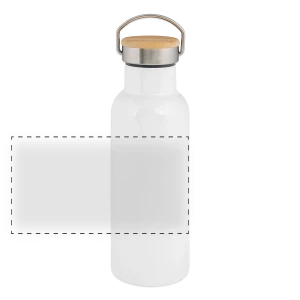 Gourde isotherme avec bouchon en bambou