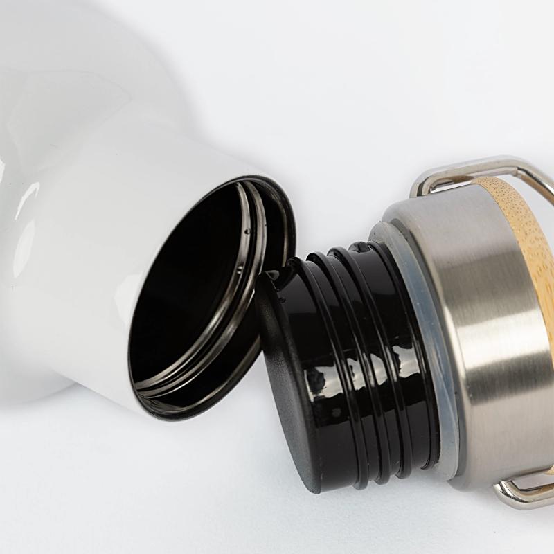 Panorama Thermosflasche mit Bambusdeckel