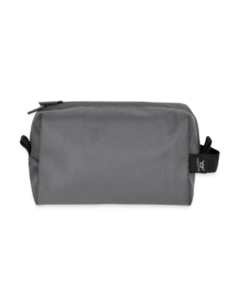 Trousse de toilette en tissu recyclé - anthracite - Devant