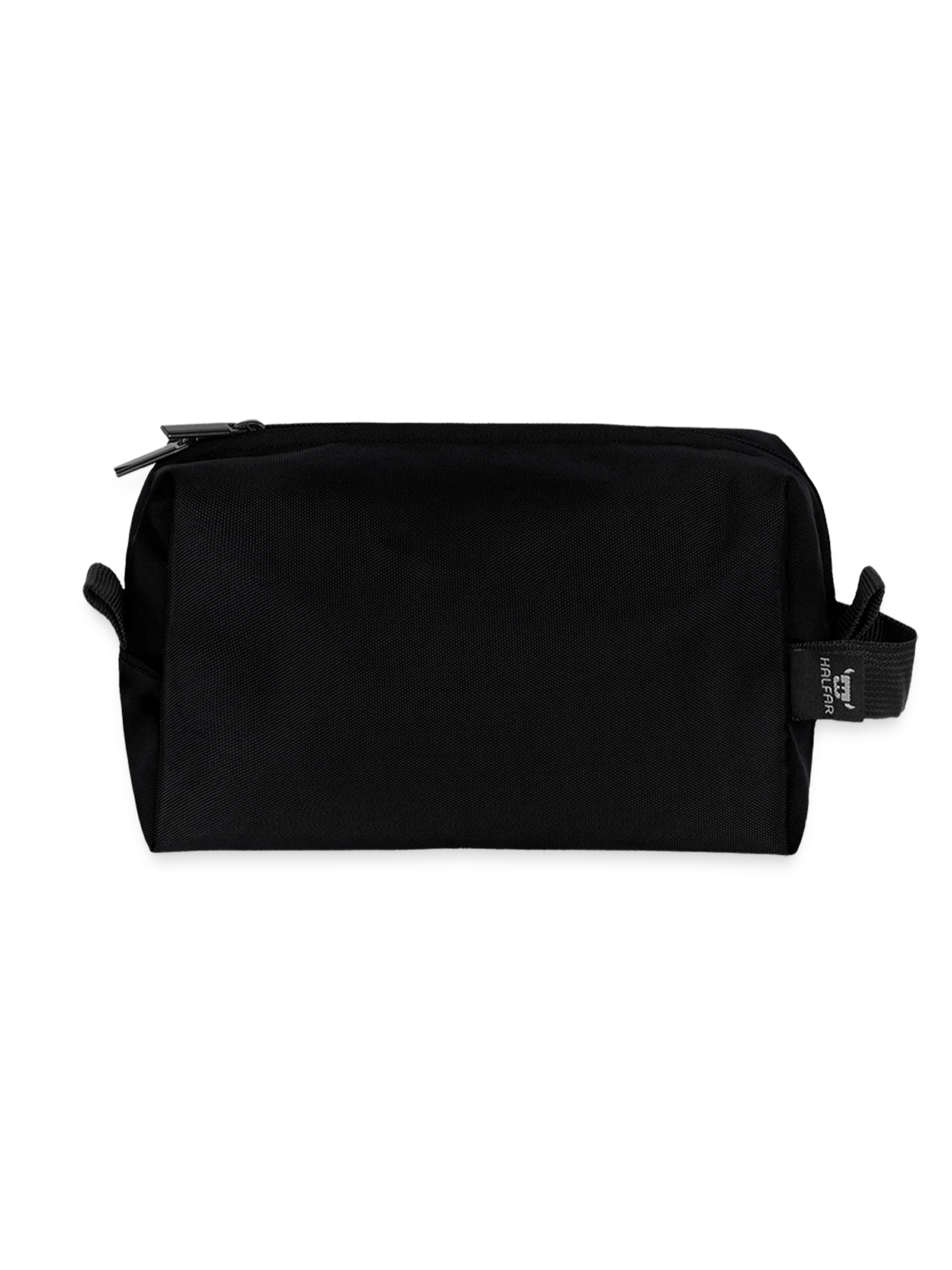 Recycled Toiletry Zip Bag - black - Front