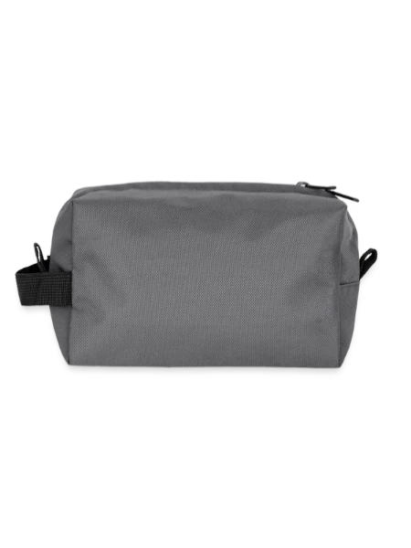 Recycled Toiletry Zip Bag - anthracite - Back