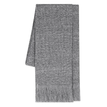 Knitted Scarf - heather grey - Right