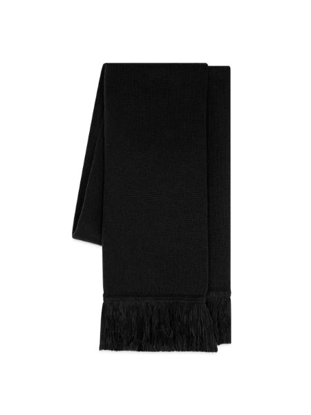 Knitted Scarf - black - Right