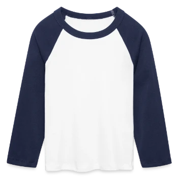 Women's Cropped 3/4 Sleeve Baseball T-Shirt - white/navy  - Front - Maraike (178cm)