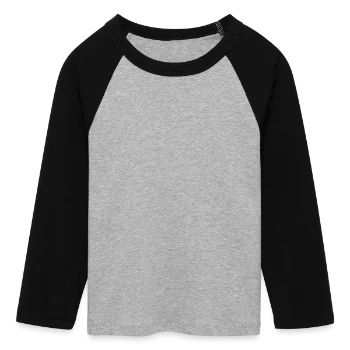 Women's Cropped 3/4 Sleeve Baseball T-Shirt - heather grey/black - Maraike (178cm)