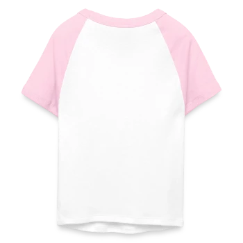 Women's Cropped Baseball T-Shirt - white/pink - Back