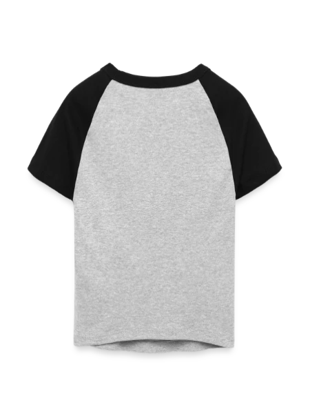Women's Cropped Baseball T-Shirt - heather grey/black - Back