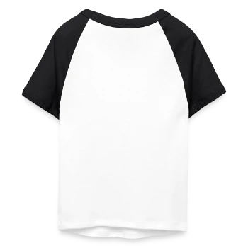 Women's Cropped Baseball T-Shirt - white/black - Back