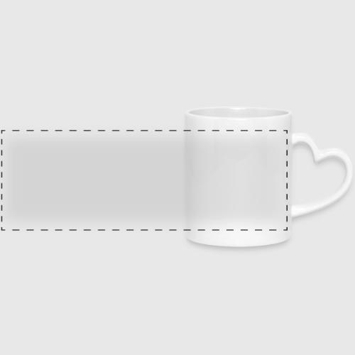 Panoramic mug with heart handle