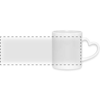 Taza panorámica con asa en forma de corazón