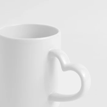 Mug panoramique avec anse en forme de cœur