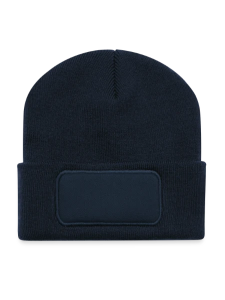 Recycled Patch Beanie - french navy - Front