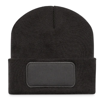 Beanie recyclé à patch - charbon