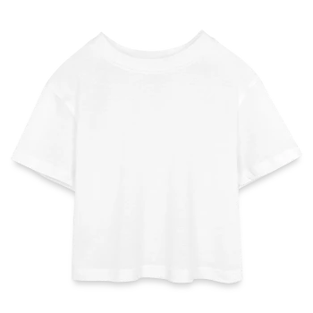 Kids’ Cropped Jersey T-Shirt - white - Front