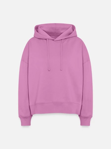 Stanley/Stella Boxy Women Organic Hoodie Nora - pink - Front