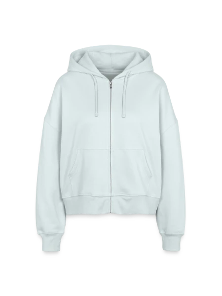 Stanley/Stella Boxy Frauen Bio Zip Hoodie Ida - Eisblau - Vorne